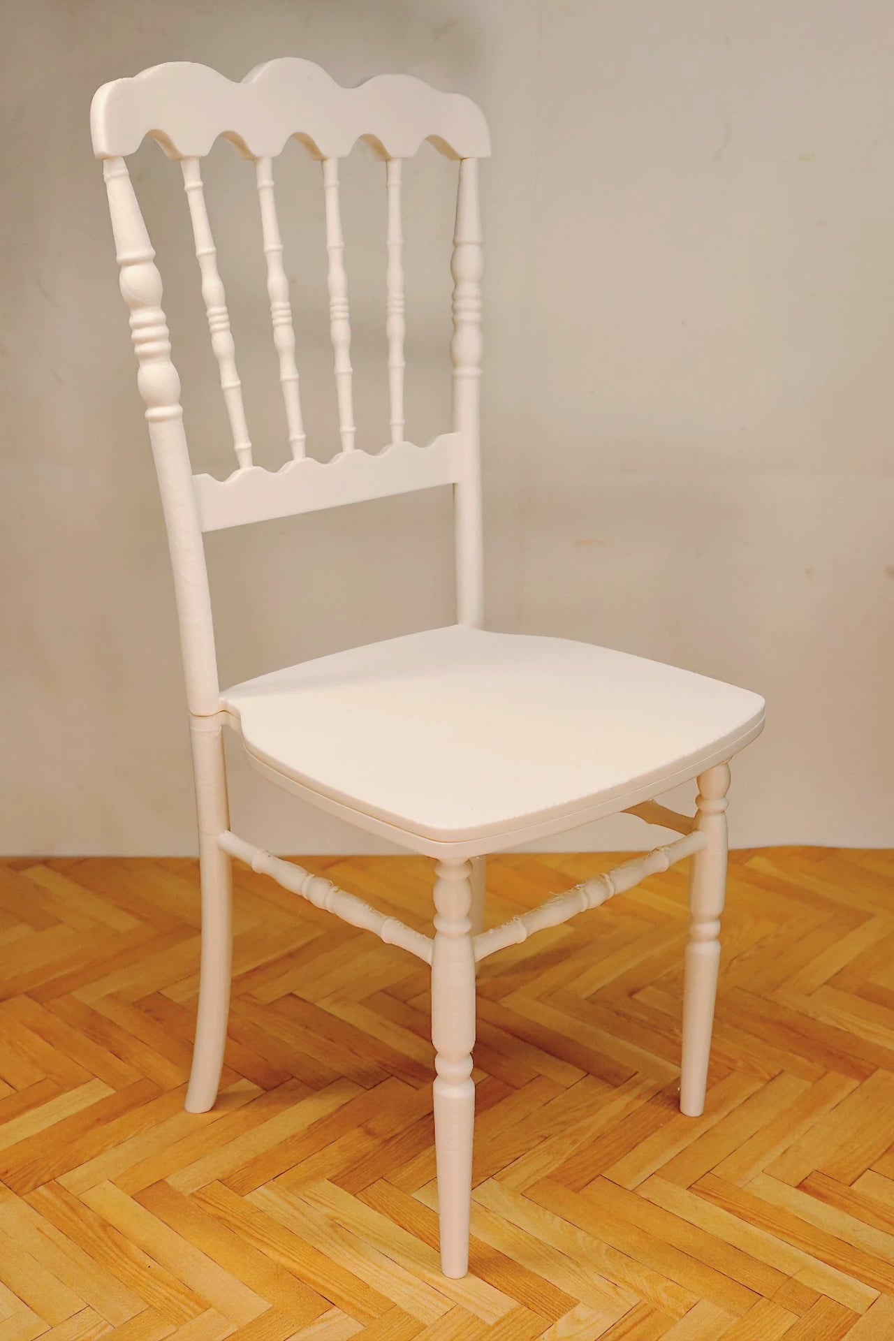 Chaise de salle à manger rétro française à l'échelle 1:6, chaise Napoléon blanche, modèle miniature, meubles de maison de poupée