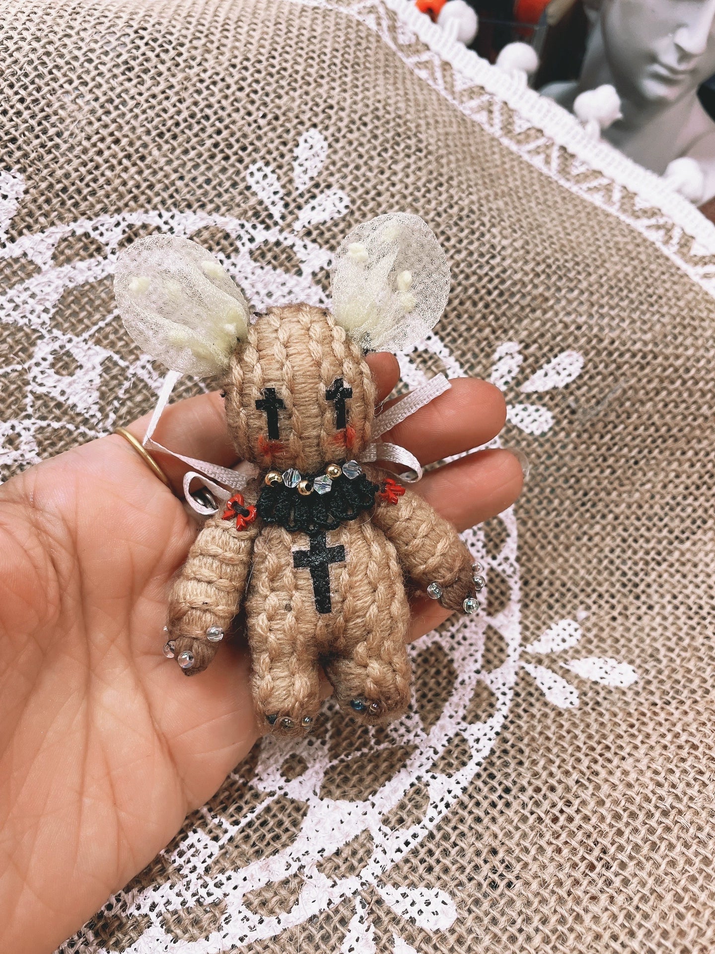 Poupée miniature en peluche à l'échelle 1:6 pour maison de poupée Blythe