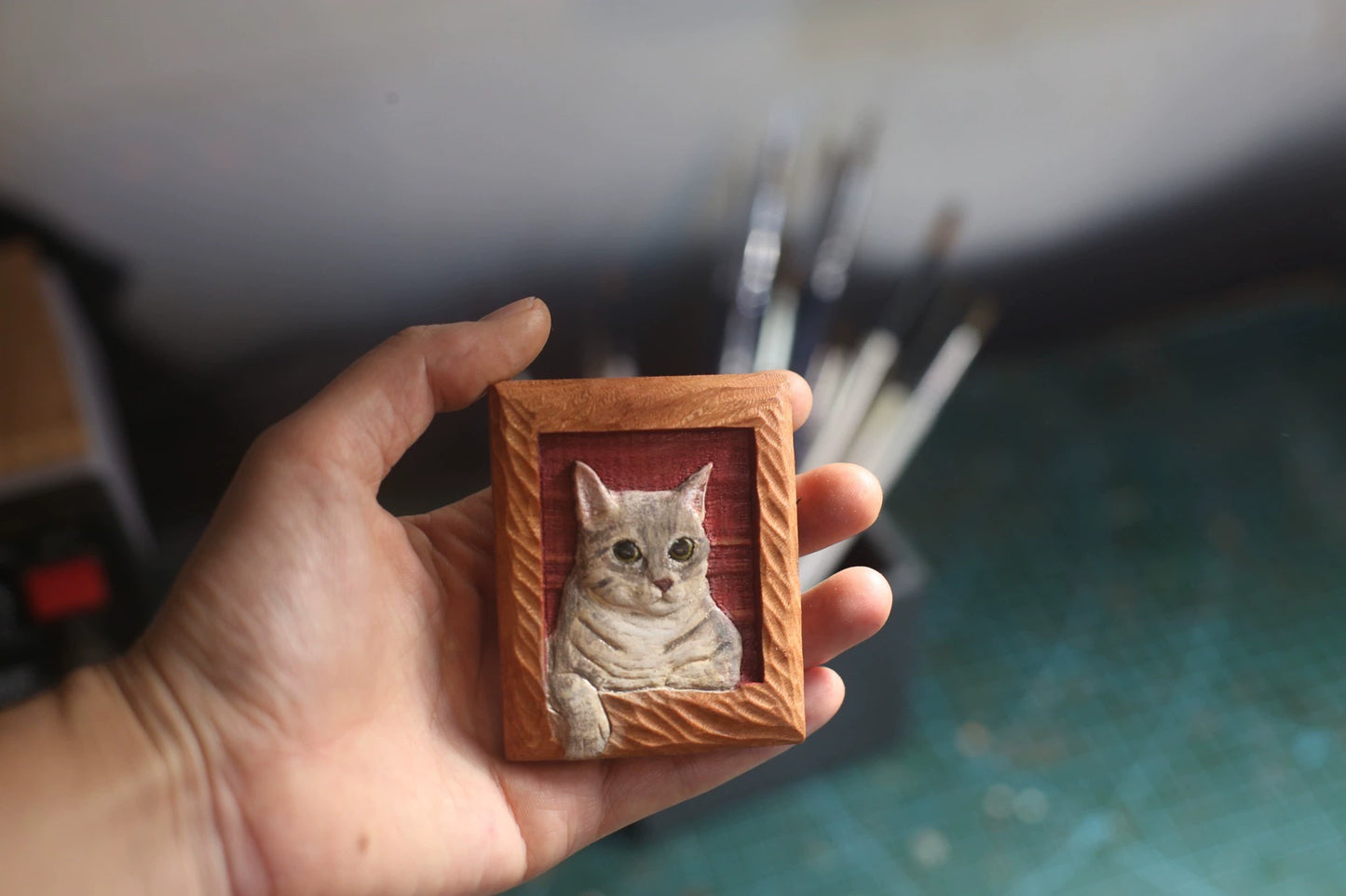 1:6 Scale Miniature Decorative Painting For Dollhouse Can Also Be Used As Fridge Magnet
