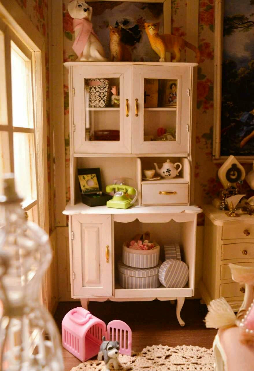 1:6 Scale Wooden Cabinet Miniature Dollhouse Furniture For BJD