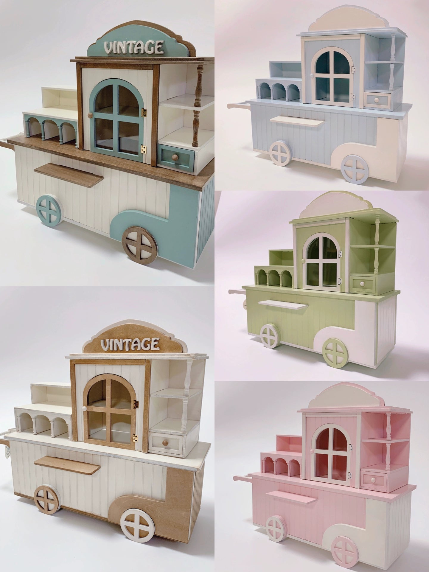 1:6 Scale 1:12 Scale Blythe Food Truck Miniature Dollhouse Kitchen Cart Play Room Accessory
