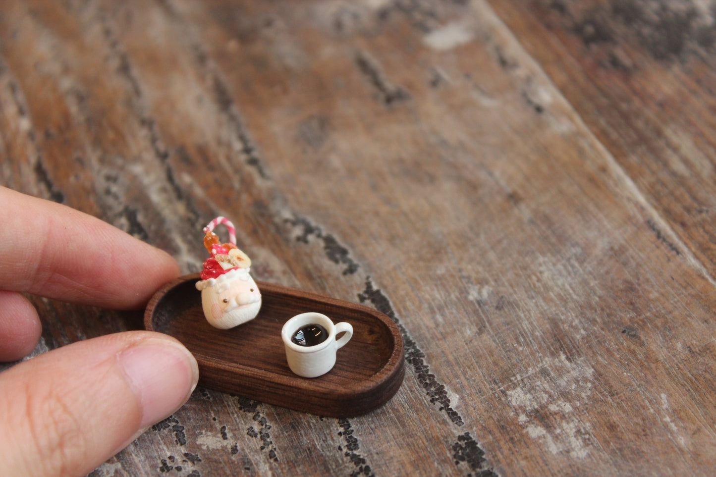 Bandejas pequeñas de madera maciza de nogal negro norteamericano en miniatura
