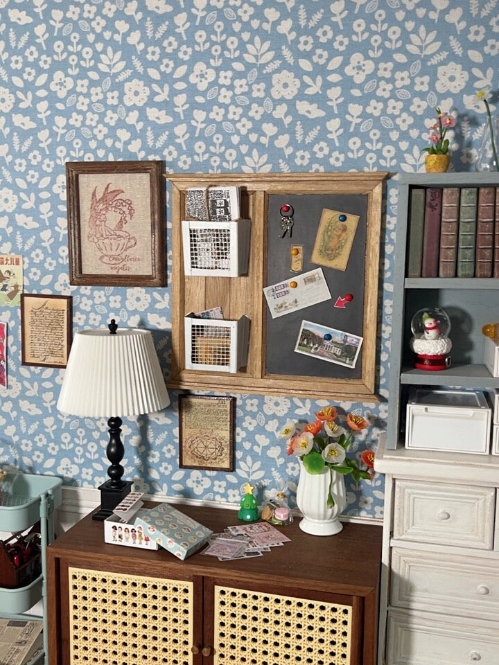 Pizarra en miniatura a escala 1:6: accesorios creativos para casa de muñecas Blythe BJD