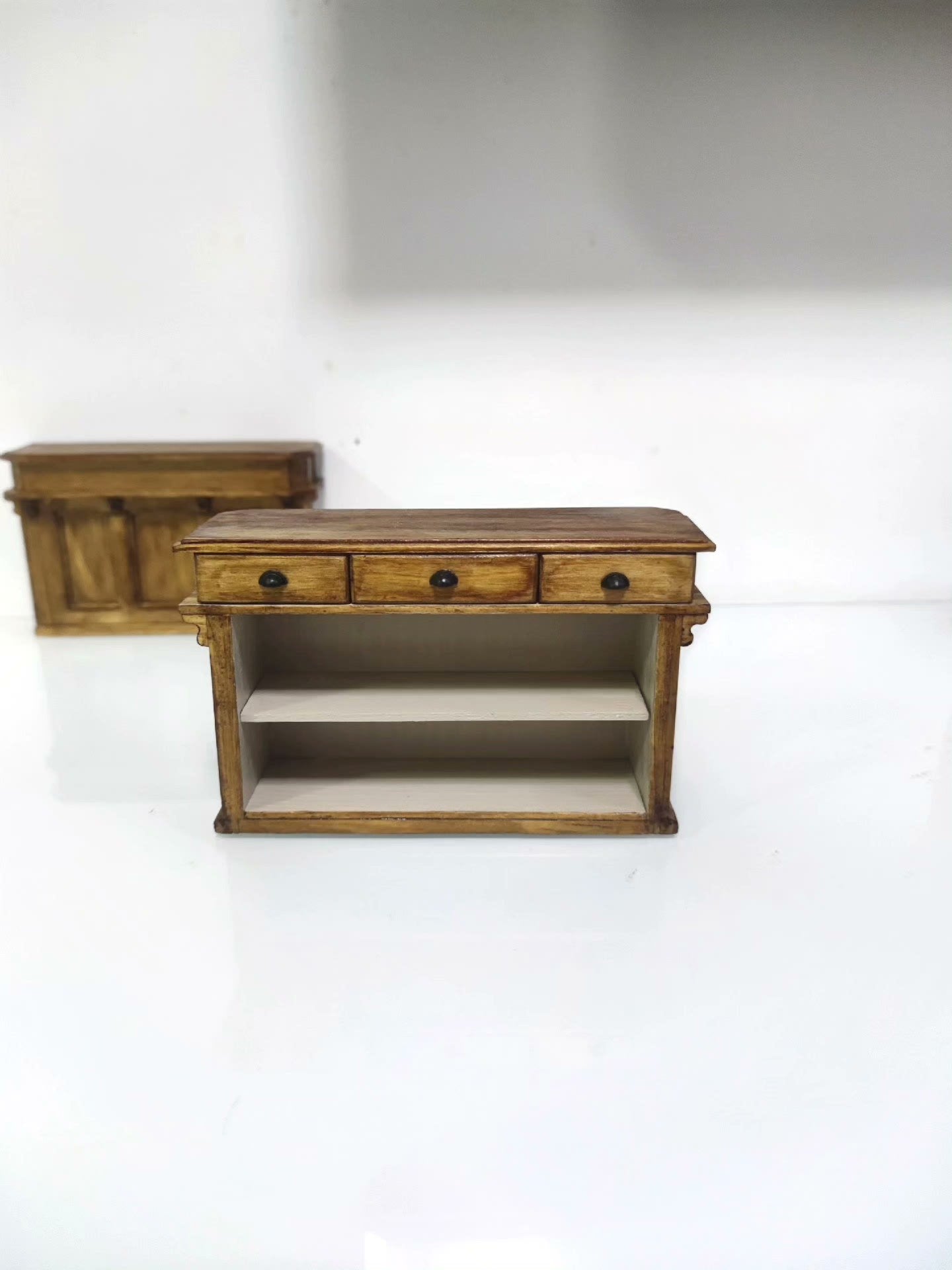 Meubles miniatures de réception vintage pour maison de poupée à l'échelle 1:12