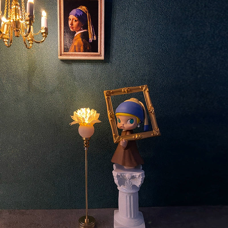 1:12 Scale Miniature Dollhouse Furniture BJD OB11 Toy Accessories Feeling Floor Lamp Miniature Scene Model