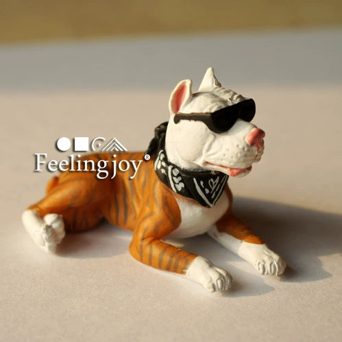 Figurines miniatures de chiens pour maison de poupée à l'échelle 1:6 et 1:12 - Ensemble de 4 modèles d'animaux réalistes