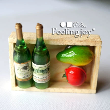 Accessoires pour poupée BJD à l'échelle 1:6, caisse miniature pour nourriture et boissons, pour scène de maison de poupée