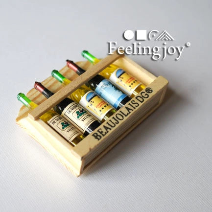 Accesorios para muñecas BJD a escala 1:6, miniatura, casa de muñecas a escala 1:12, vitrina para 5 botellas de vino, muebles en miniatura