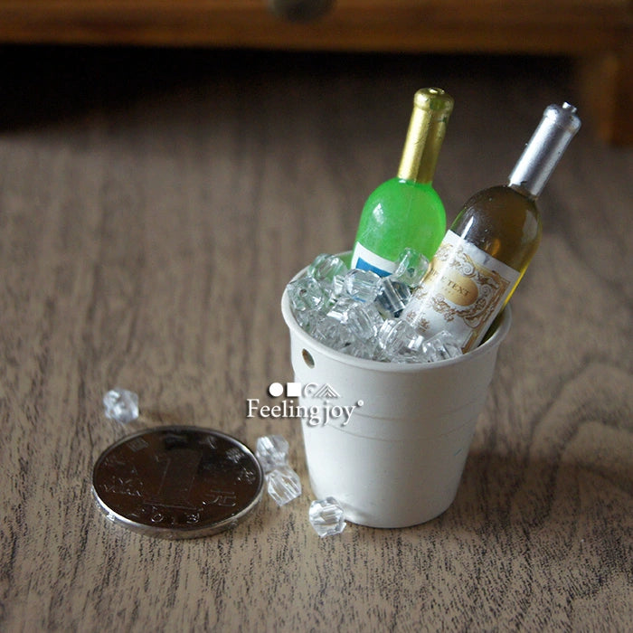 Juego de accesorios para casa de muñecas en miniatura, barril de madera, muebles en miniatura, escala 1:12 y escala 1:6