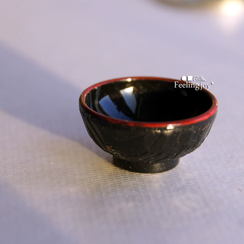 Tazón de sopa chino para casa de muñecas en miniatura a escala 1:12, tazón de fideos, accesorio BJD, muebles en miniatura para armar uno mismo