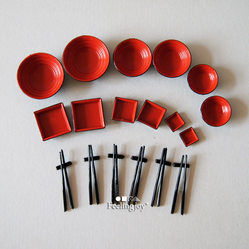 Ensemble de vaisselle en plastique pour maison de poupée miniature, échelle 1:6 et échelle 1:12, accessoires BJD