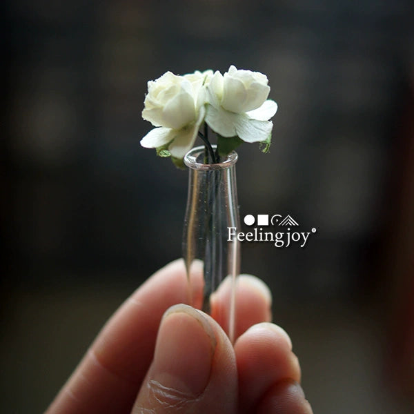 1:12 Scale Miniature Dollhouse Glass Vase BJD Doll Accessory Photography Prop