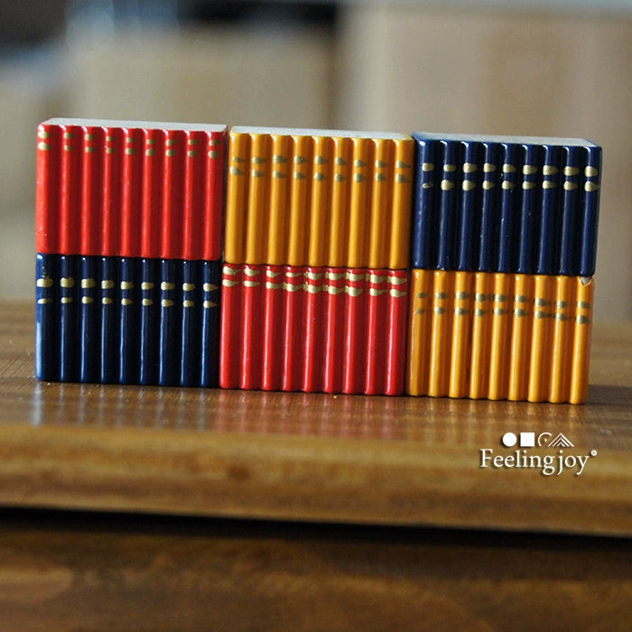 1:12 Scale Miniature Dollhouse Wooden Hand Painted Book Blocks BJD Furniture Accessories