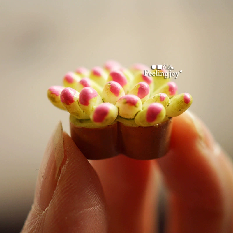 1:12 Scale Miniature Dollhouse DIY Forest Accessories Resin Potted Flowers Miniature Furniture