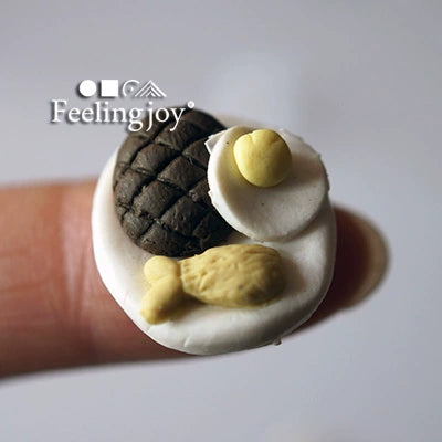 1:12 Scale Miniature Dollhouse Metal Dessert Rack Western Dining Tableware Accessory