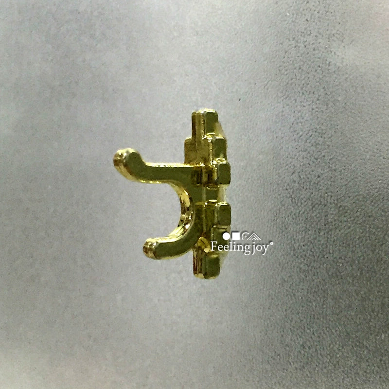 Accesorios para casa de muñecas en miniatura BJD a escala 1:12 y 1:6, ganchos dorados, accesorios para muebles en miniatura