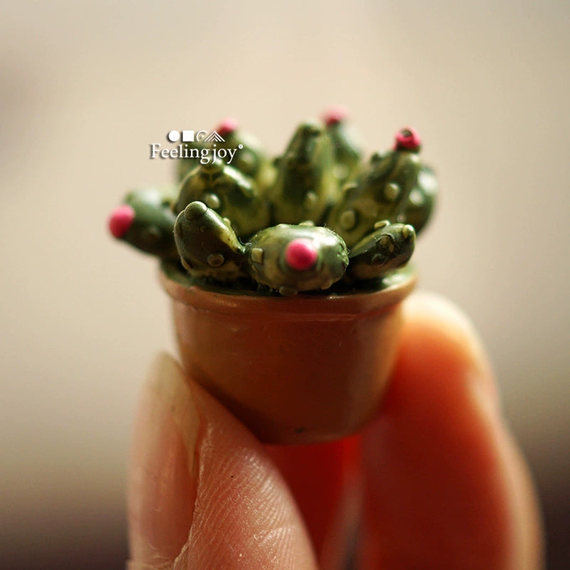 1:12 Scale Miniature Dollhouse DIY Forest Accessories Resin Potted Flowers Miniature Furniture
