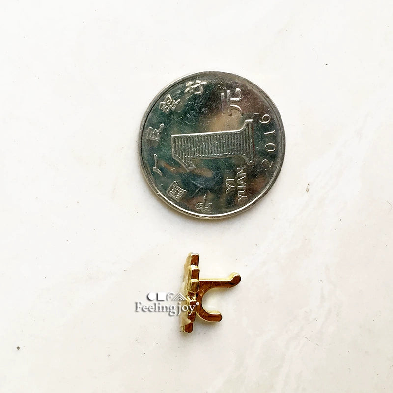 Accesorios para casa de muñecas en miniatura BJD a escala 1:12 y 1:6, ganchos dorados, accesorios para muebles en miniatura