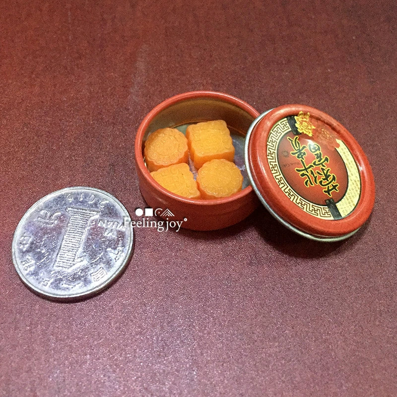 1:12 Scale Miniature Dollhouse Scene Accessory Mooncake Gift Box For Mid Autumn Festival