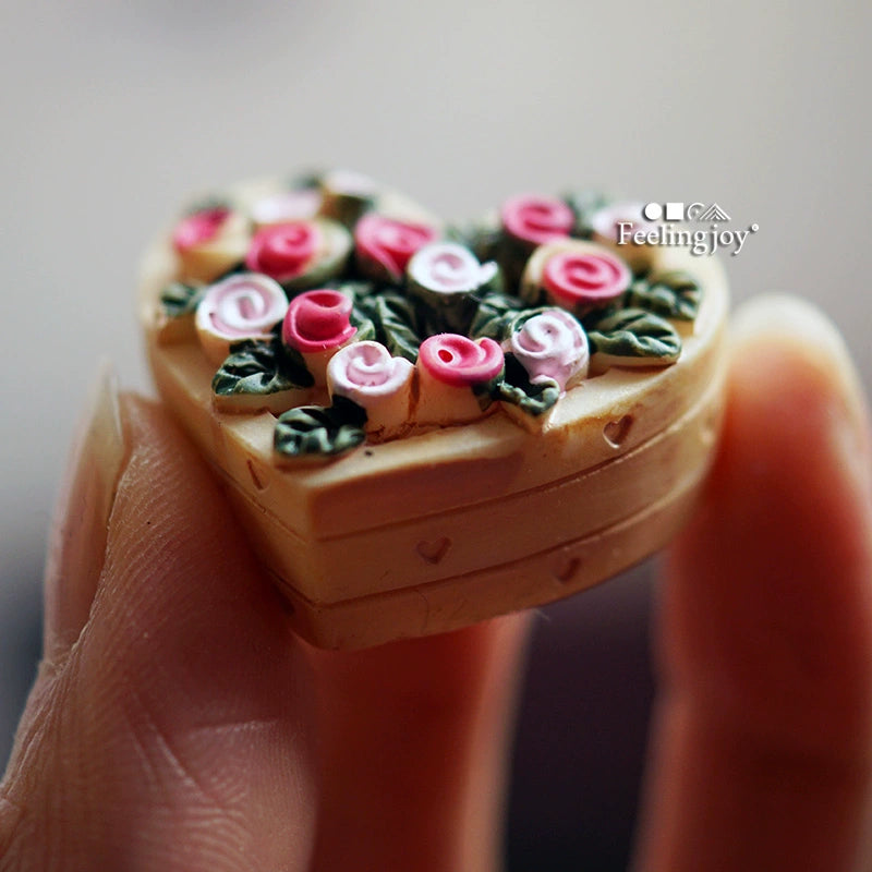1:12 Scale Miniature Dollhouse DIY Forest Accessories Resin Potted Flowers Miniature Furniture