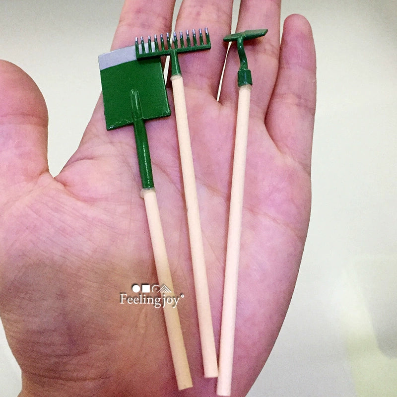 Outils de jardin miniatures à l'échelle 1:12 pour accessoires de maison de poupée et de diorama