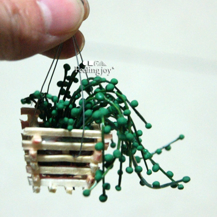 Maison de poupée miniature à l'échelle 1:12, accessoires de bricolage, panier suspendu, perles, artisanat en argile, meubles miniatures