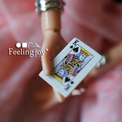 Naipes en miniatura para muñecas BJD a escala 1:6 y accesorios para casas de muñecas a escala 1:12, perfectos para Blythe y figuras de acción.