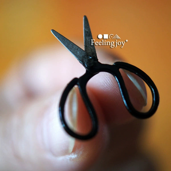 Tijeras para casa de muñecas en miniatura a escala 1:12 con hojas funcionales para accesorios de muñecas BJD
