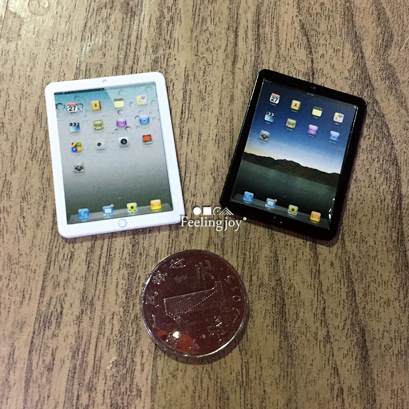 Tablette miniature en métal à l'échelle 1:6, accessoire pour meubles miniatures de maison de poupée BJD