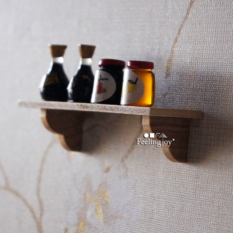 Estante de madera en miniatura a escala 1:6 para casa de muñecas BJD, muebles para exhibición fotográfica