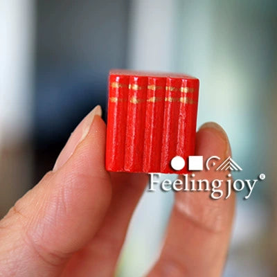 1:12 Scale Miniature Dollhouse Wooden Hand Painted Book Blocks BJD Furniture Accessories
