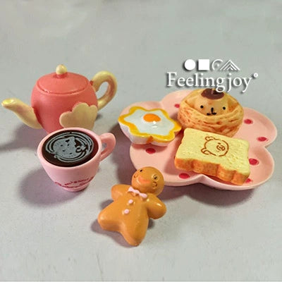 1:12 Scale Miniature Dollhouse Furniture BJD Tea Party Set With Delicious Afternoon Tea Accessories