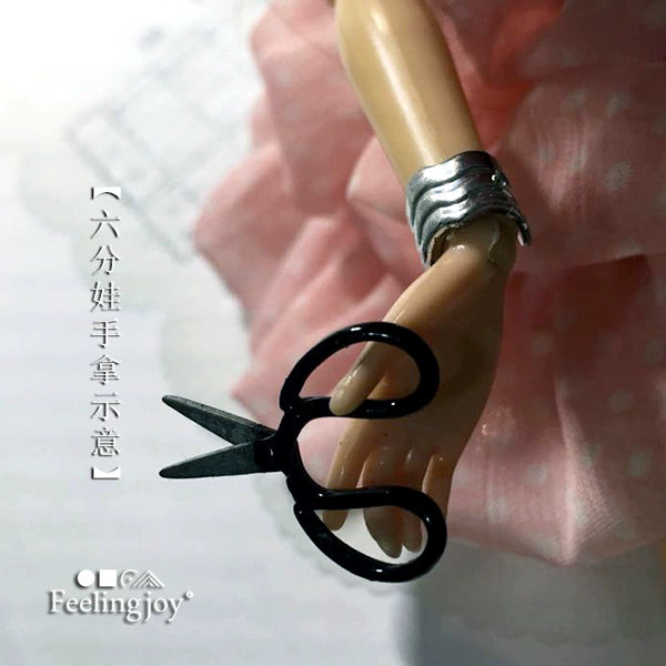 Accesorios para casa de muñecas en miniatura a escala 1:12, accesorios BJD, tijeras realistas que se abren.