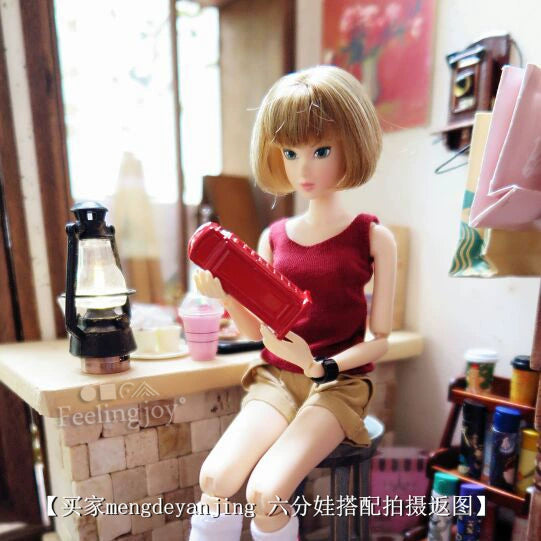 Lampe à huile miniature à l'échelle 1:6 et 1:4, accessoire pour maison de poupée, figurine articulée BJD/Blythe