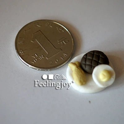 Muebles de casa de muñecas en miniatura a escala 1:12, mesa de comedor plegable china, accesorios de comida en miniatura