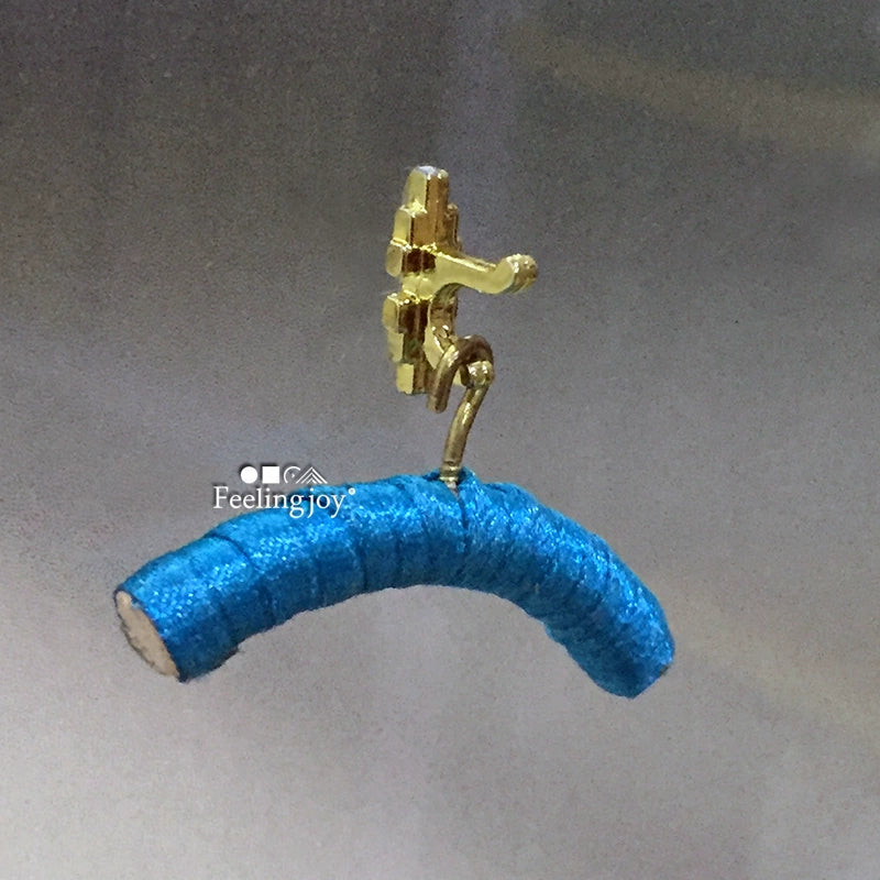 Accesorios para casa de muñecas en miniatura BJD a escala 1:12 y 1:6, ganchos dorados, accesorios para muebles en miniatura