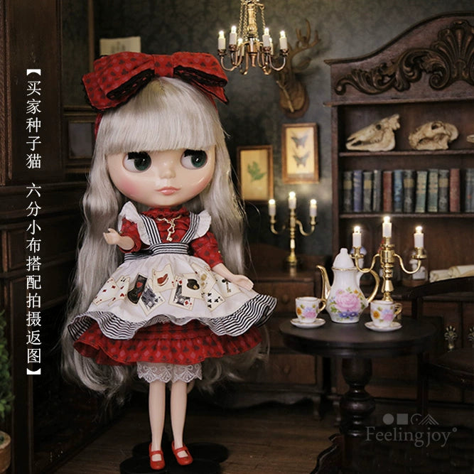 Bougeoir LED miniature à trois lumières pour maison de poupée, échelle 1:6, pour accessoires de figurines BJD Blythe