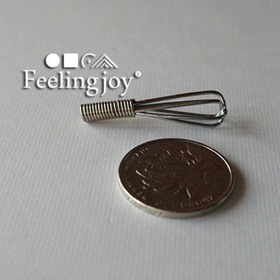 Accessoires de cuisine miniatures pour maison de poupée à l'échelle 1:12, fouet en métal, meubles miniatures