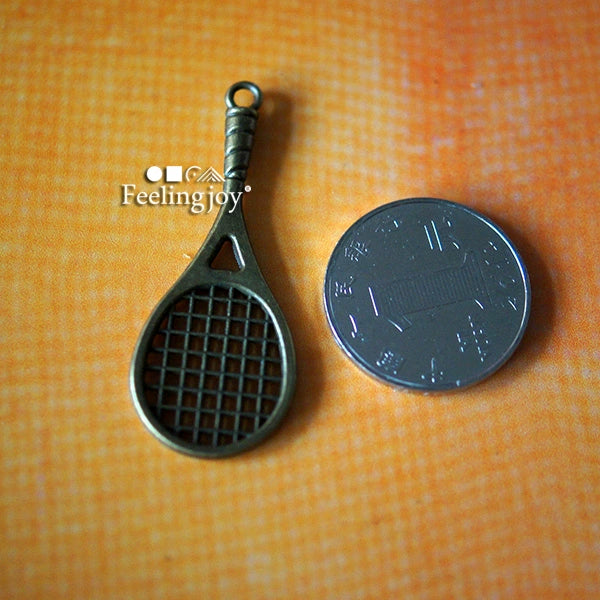 Raquette de tennis miniature en métal à l'échelle 1:6 pour poupées et figurines