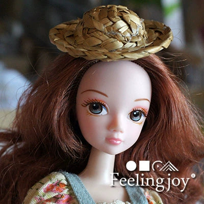 Accessoires pour poupées BJD à l'échelle 1:6, accessoires de scène miniatures pour maison de poupée à l'échelle 1:12, chapeaux de paille faits à la main