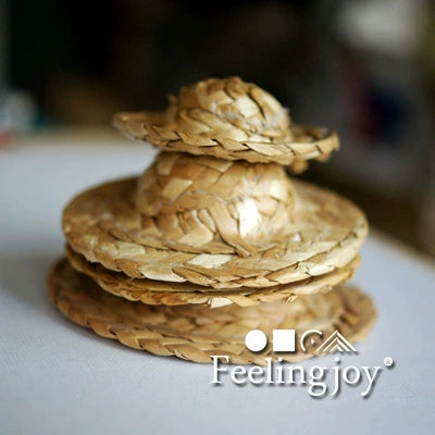 Accessoires pour poupées BJD à l'échelle 1:6, accessoires de scène miniatures pour maison de poupée à l'échelle 1:12, chapeaux de paille faits à la main