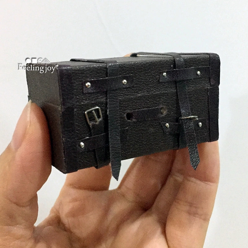 Accesorios para casa de muñecas en miniatura a escala 1:6 y 1:12, maleta vintage, muebles en miniatura, accesorios BJD