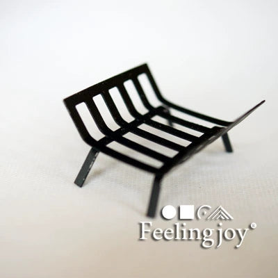 Modelo de accesorio de parrilla de barbacoa negra en miniatura para casa de muñecas a escala 1:12