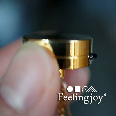 1:12 Scale Miniature Dollhouse Tiffany Style Gold Trim Wireless LED Pendant Light With Lighting