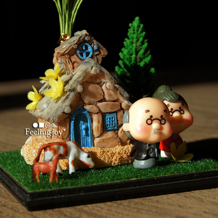 Caja de exhibición de escena de amor en miniatura a escala 1:12, bricolaje, casa voladora romántica, decoración para casa de muñecas, regalo de Navidad, San Valentín y cumpleaños.