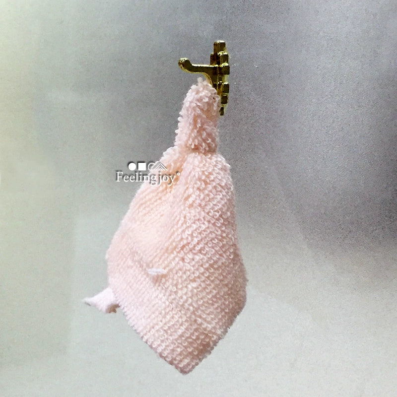 Accesorios para casa de muñecas en miniatura BJD a escala 1:12 y 1:6, ganchos dorados, accesorios para muebles en miniatura