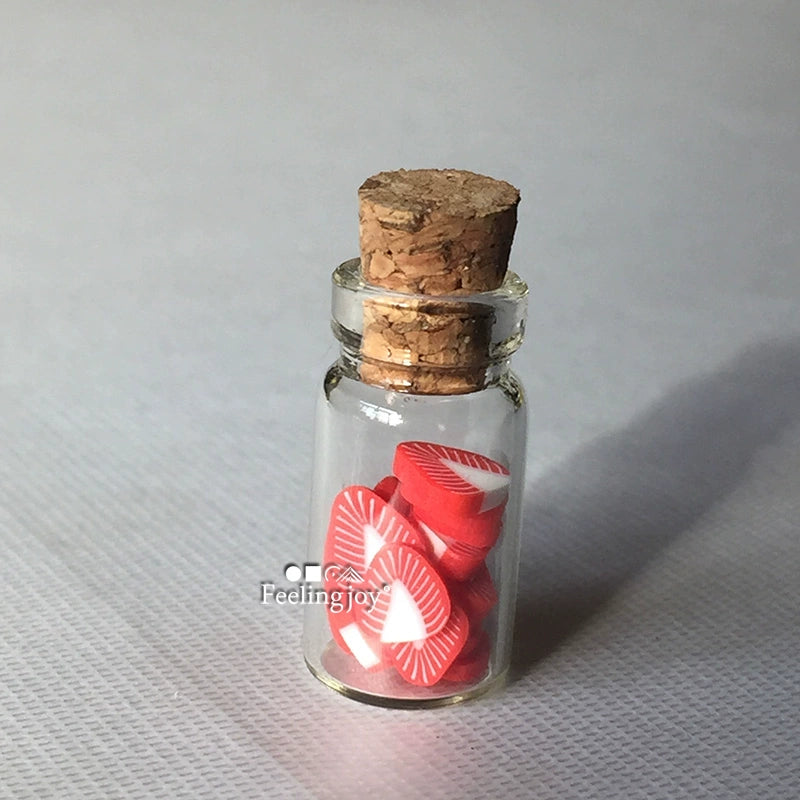 1:12 Scale Miniature Dollhouse Furniture Accessories DIY Glass Jars Fruit Cans Storage Bottles