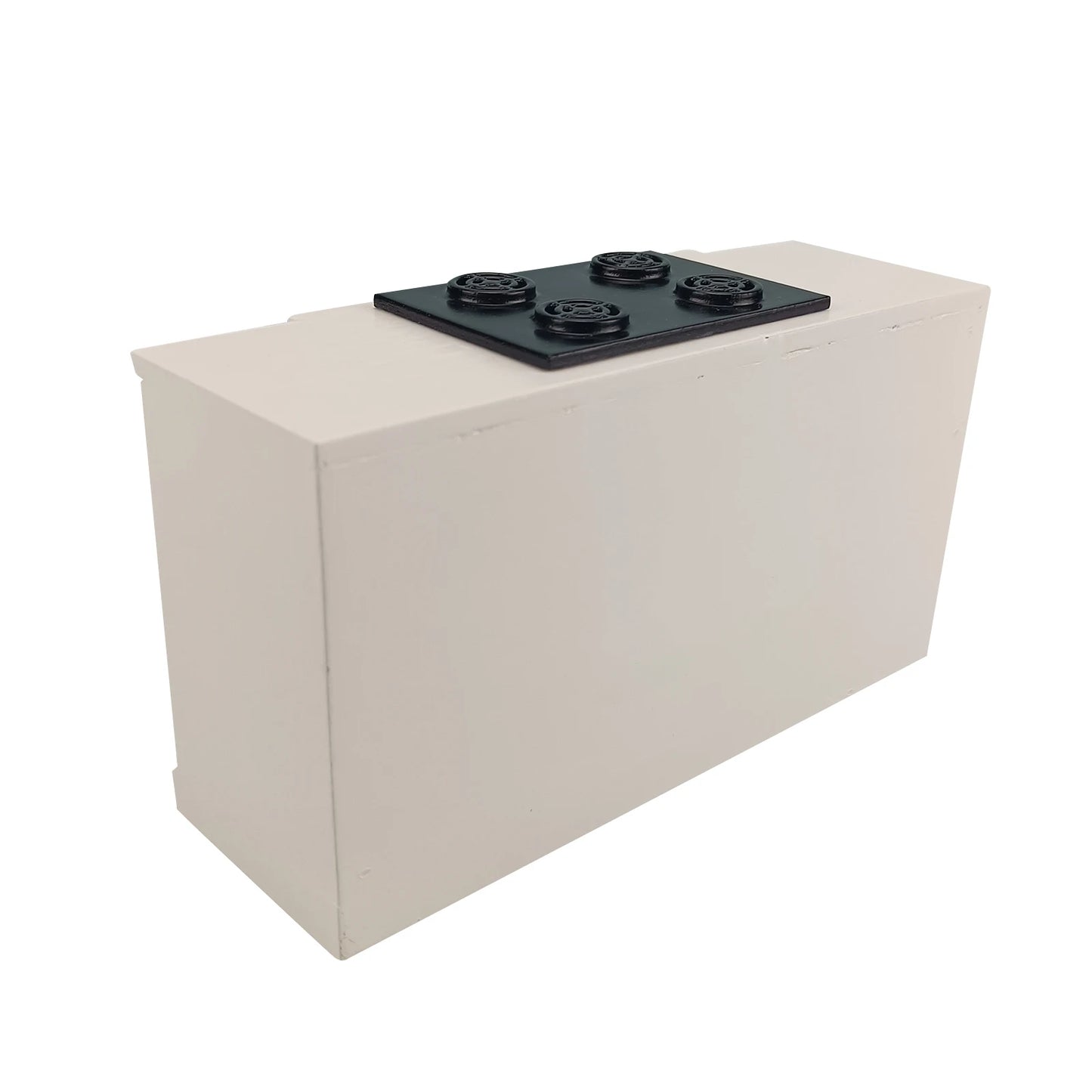 Encimera de cocina con horno para casa de muñecas a escala 1:12 - Muebles en miniatura para casas de muñecas