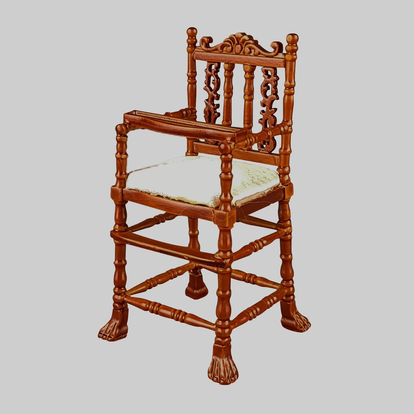 Muebles de casa de muñecas en miniatura a escala 1:12, modelo de silla de bebé de alta calidad