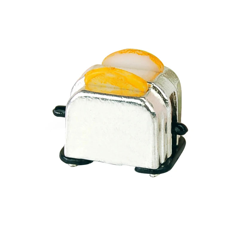 1:12 Scale Miniature Toaster Bread Maker Pretend Play Dollhouse Kitchen Accessories